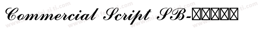 Commercial Script SB字体转换